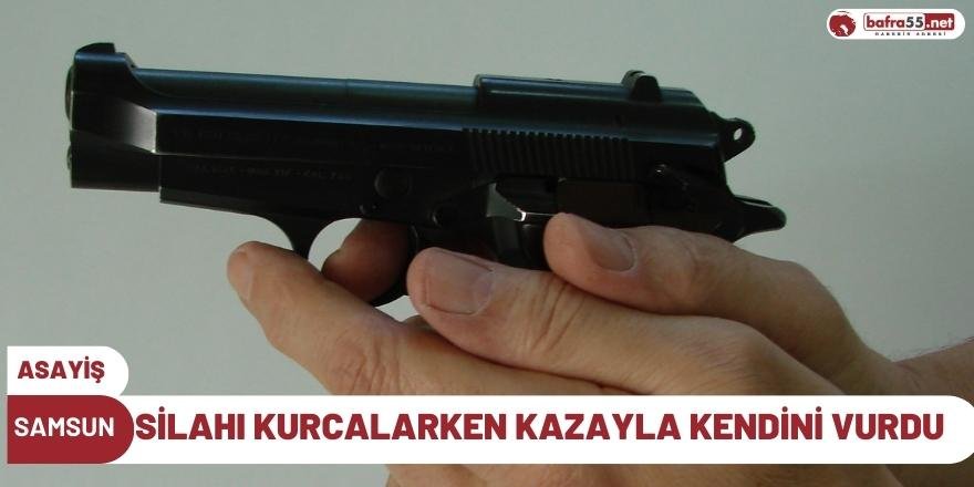 Silahı Kurcalarken Kazayla Kendini Vurdu !