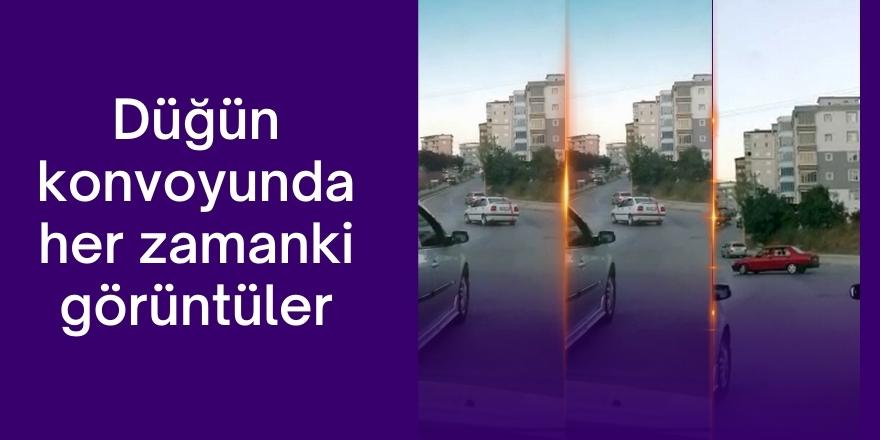 Düğün konvoyunda her zamanki görüntüler