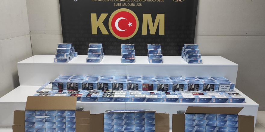 Samsun'da 70 bin dal geçersiz bandrollü boş makaron