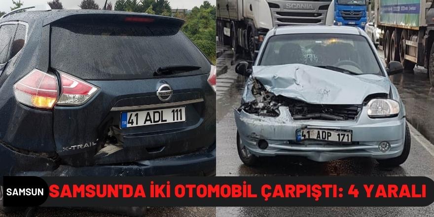 Samsun'da iki otomobil çarpıştı: 4 yaralı