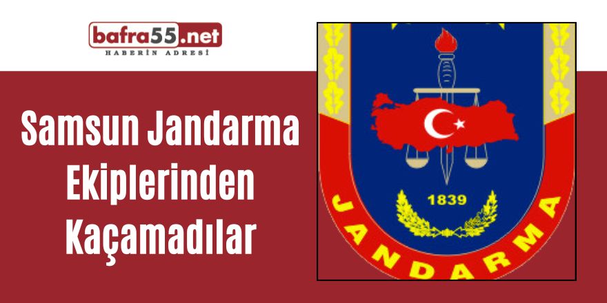 Samsun Jandarma Ekiplerinden Kaçamadılar