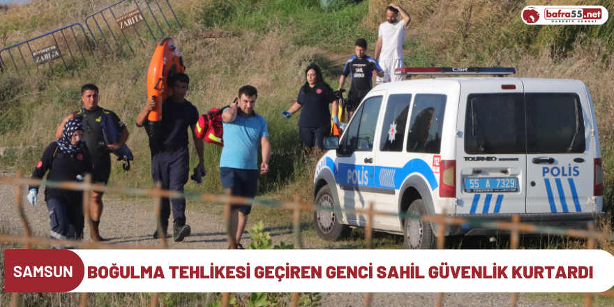 Boğulma tehlikesi geçiren genci sahil güvenlik kurtardı