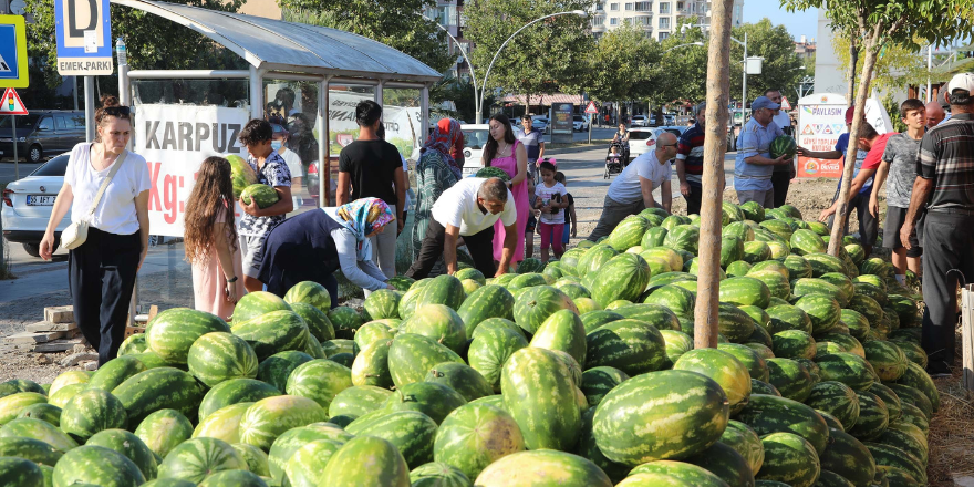 Dayanışma kampanyasında 400 ton karpuz vatandaşa ulaştı