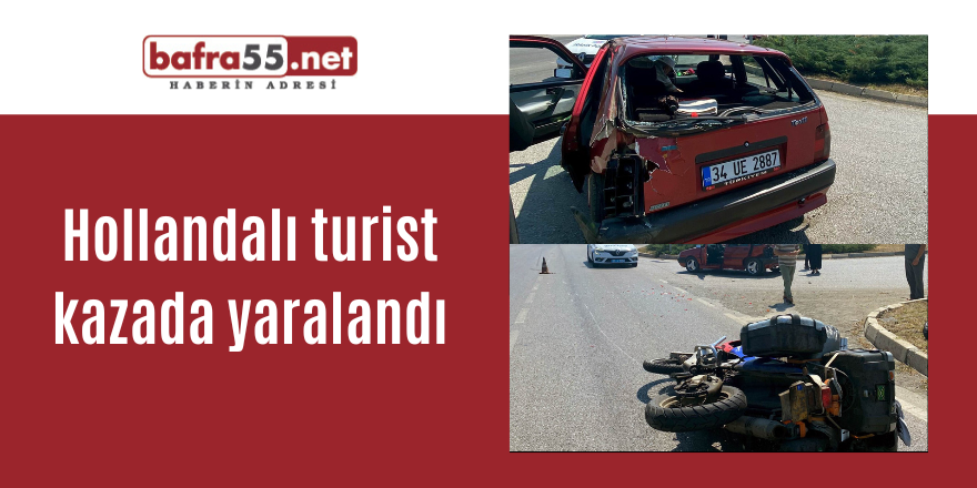 Hollandalı turist kazada yaralandı