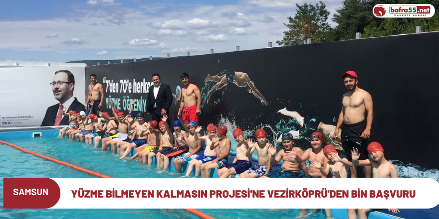 ’Yüzme Bilmeyen Kalmasın Projesi'ne Vezirköprü'den bin başvuru