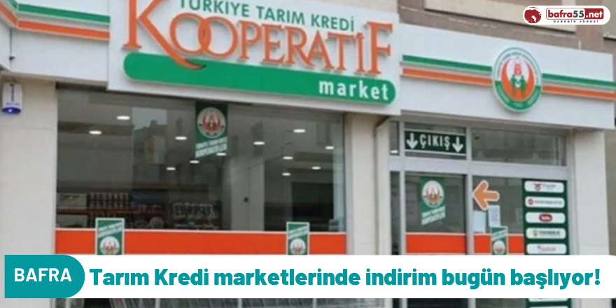 Tarım Kredi marketlerinde indirim bugün başlıyor!