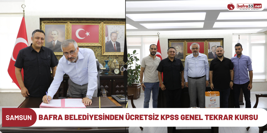 Bafra Belediyesinden Ücretsiz KPSS Genel Tekrar kursu