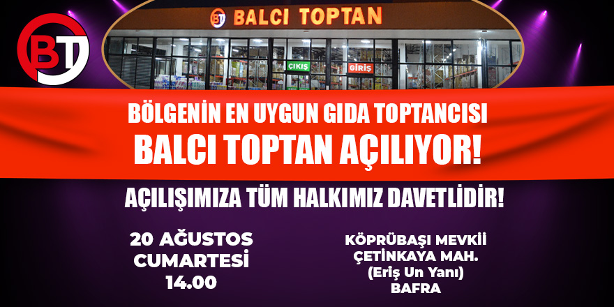 Balcı Toptan Mağazası Açılıyor