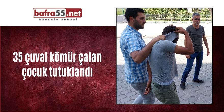 35 çuval kömür çalan çocuk tutuklandı