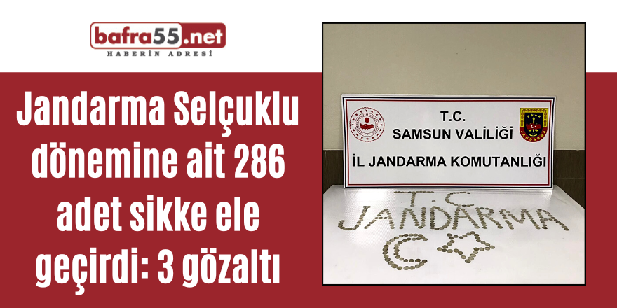 Jandarma Selçuklu dönemine ait 286 adet sikke ele geçirdi: 3 gözaltı