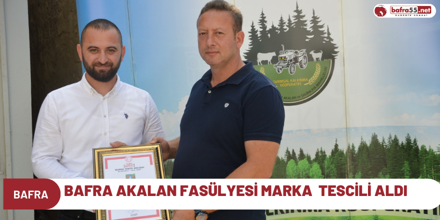 BAFRA AKALAN FASÜLYESİ MARKA  TESCİLİ ALDI