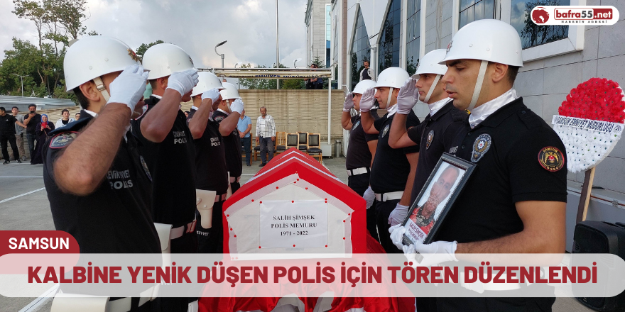 Kalbine yenik düşen polis için tören düzenlendi