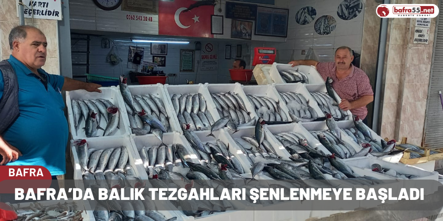 Bafra’da Balık Tezgahları Şenlenmeye Başladı