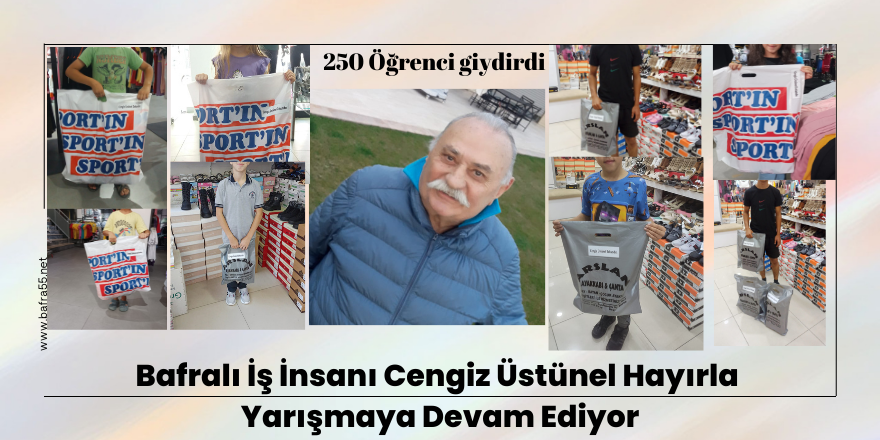 Bafralı İş İnsanı Cengiz Üstünel Hayırla Yarışmaya Devam Ediyor