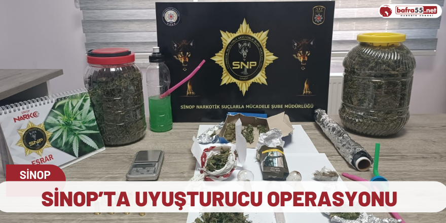 Sinop’ta uyuşturucu operasyonu