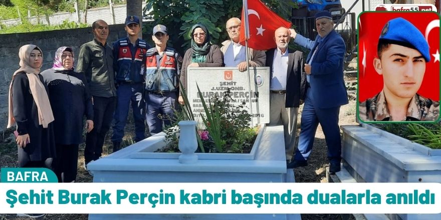 Şehit Burak Perçin kabri başında anıldı