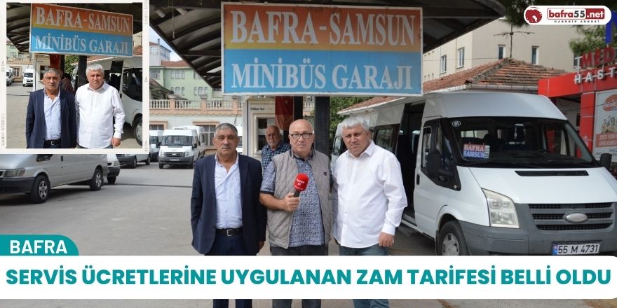 Bafra-Samsun Minibüs  Ücreti 20 tl oldu