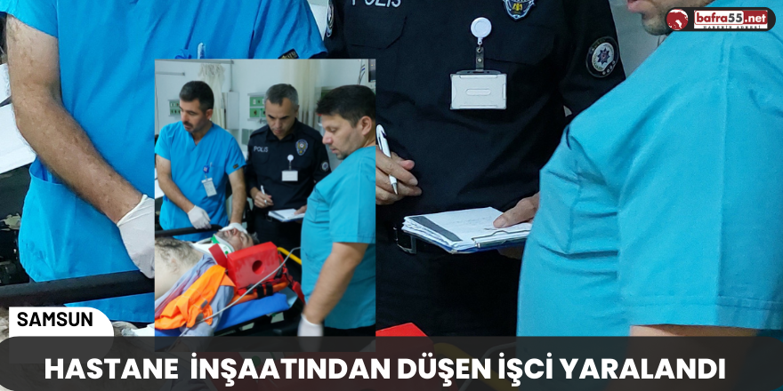 Hastane  inşaatından düşen işci yaralandı