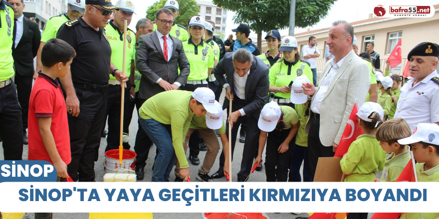 Sinop’ta yaya geçitlerine kırmızı çizgi