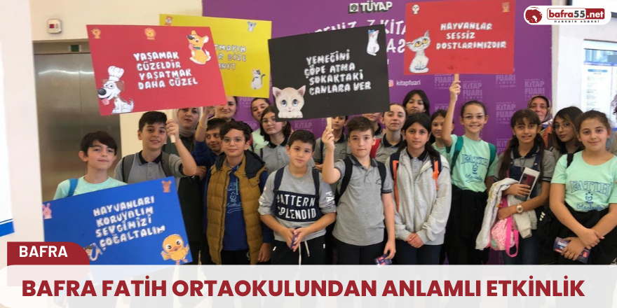 Bafra Fatih Ortaokulundan anlamlı etkinlik