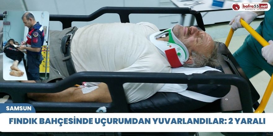 Fındık bahçesinde uçurumdan yuvarlandılar: 2 yaralı