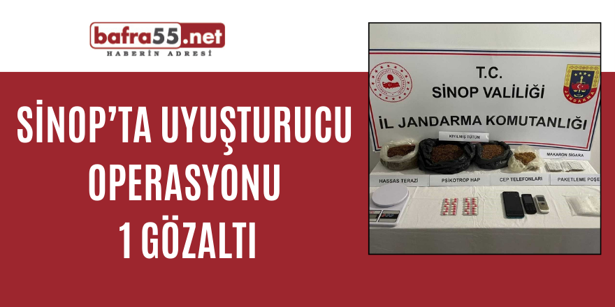 Sinop’ta uyuşturucu operasyonu: 1 gözaltı