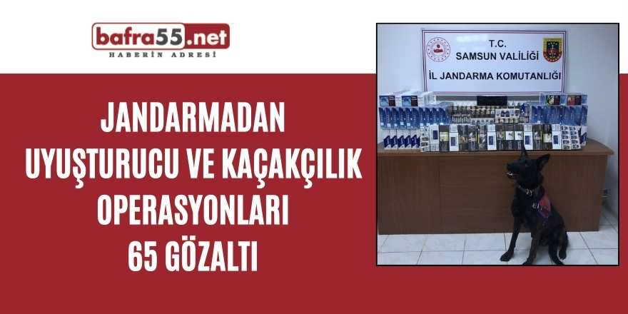 Jandarmadan uyuşturucu ve kaçakçılık operasyonları: 65 gözaltı