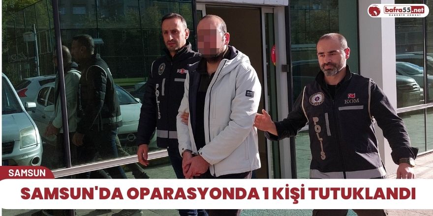 Samsun'da oparasyonda 1 kişi tutuklandı