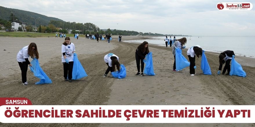 Öğrenciler sahilde çevre temizliği yaptı