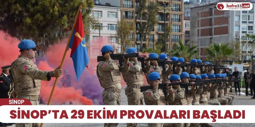 Sinop’ta 29 Ekim provaları başladı