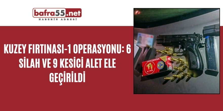 Kuzey Fırtınası-1 Operasyonu: 6 silah ve 9 kesici alet ele geçirildi