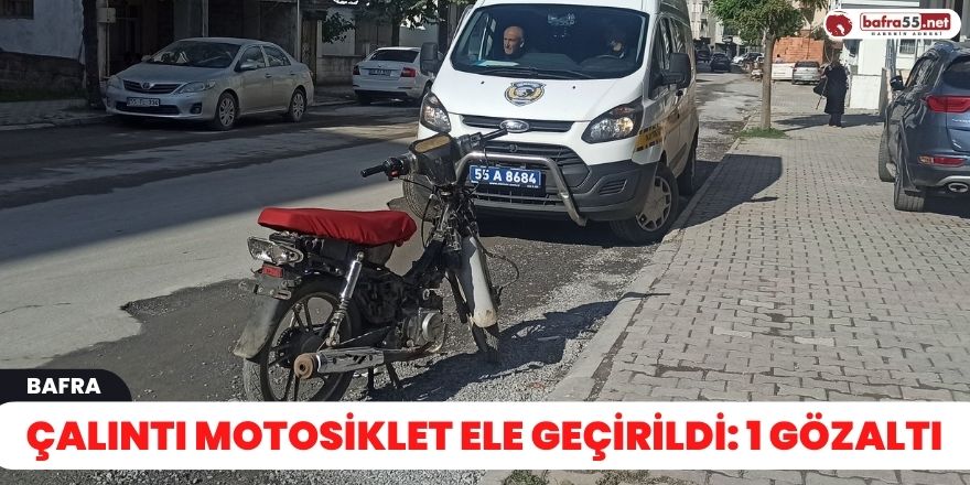 Çalıntı motosiklet ele geçirildi: 1 gözaltı