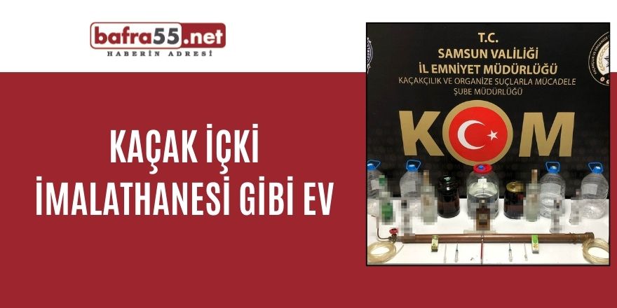 Kaçak içki imalathanesi gibi ev