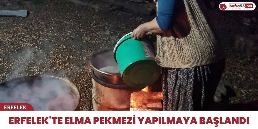 Erfelek'te elma pekmezi yapılmaya başlandı