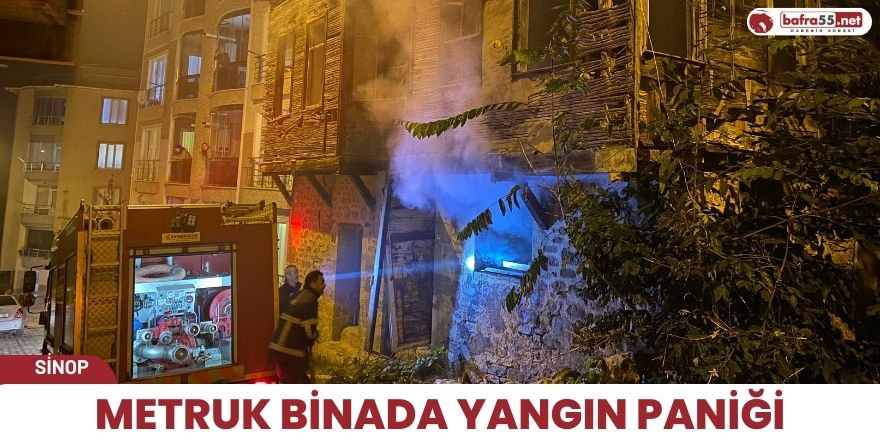 Metruk binada yangın paniği