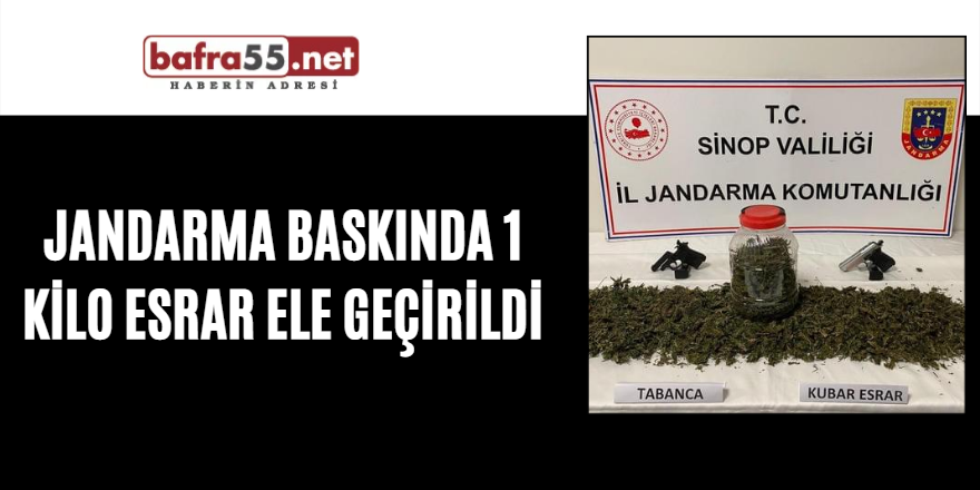 Jandarma baskında 1 kilo esrar ele geçirildi