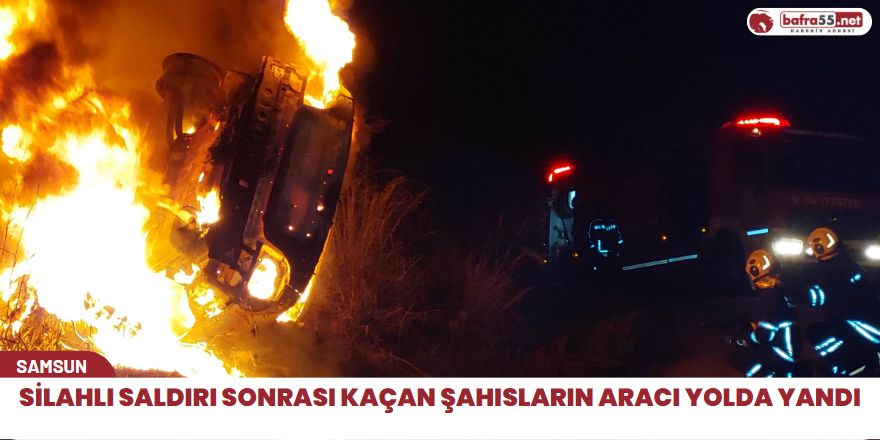 Silahlı saldırı sonrası kaçan şahısların aracı yoldayandı