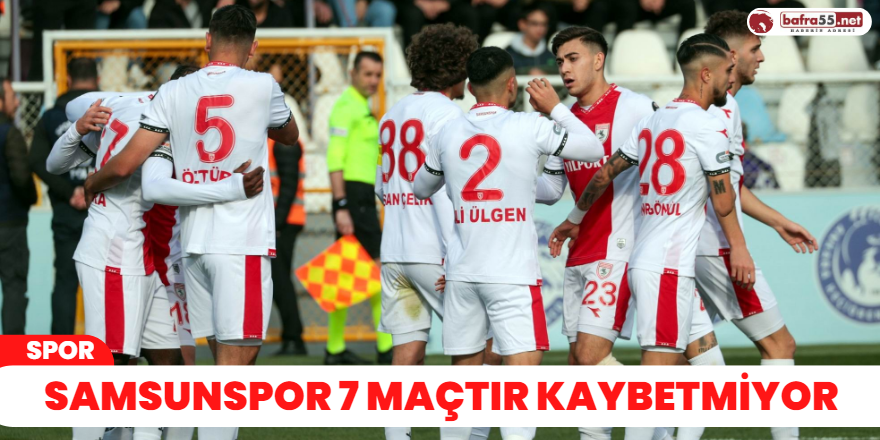 Samsunspor 7 maçtır kaybetmiyor