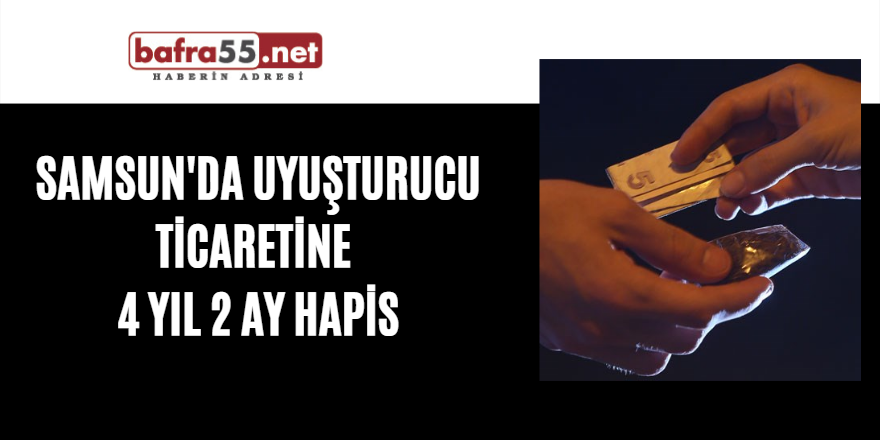 Samsun'da uyuşturucu ticaretine 4 yıl 2 ay hapis