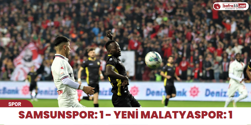 Samsunspor kendi sahasında Yeni Malaspor ile puanları paylaştı