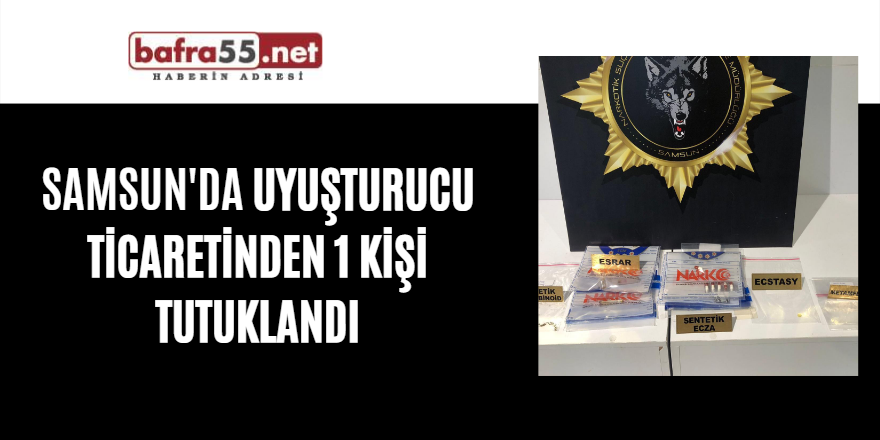 Samsun'da Uyuşturucu ticaretinden 1 kişi tutuklandı