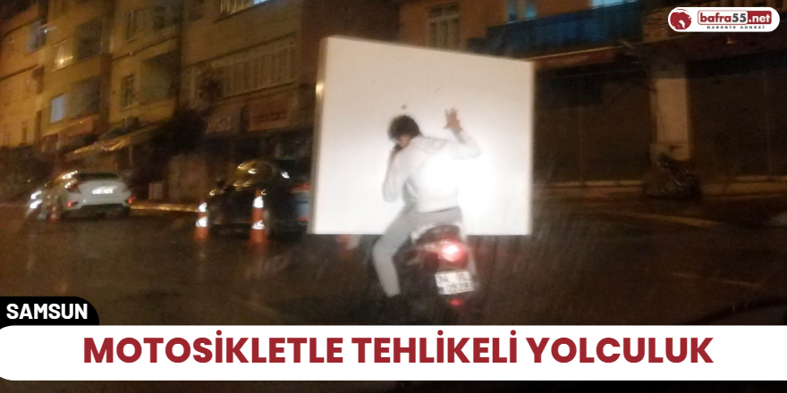 Motosikletle tehlikeli yolculuk