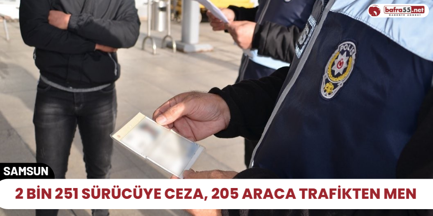 2 bin 251 sürücüye ceza, 205 araca trafikten men