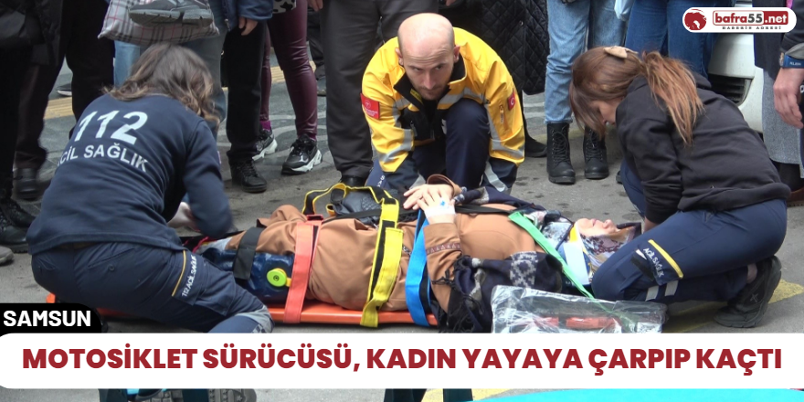 Motosiklet sürücüsü, Kadın yayaya çarpıp kaçtı