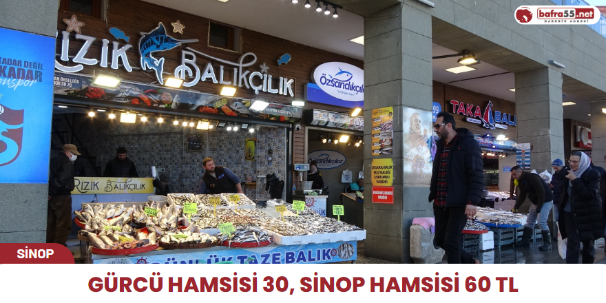 Gürcü hamsisi 30, Sinop hamsisi 60 TL