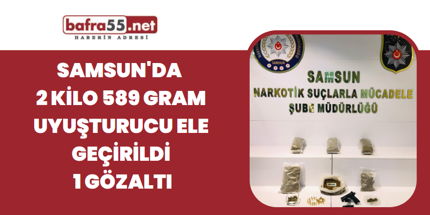 Samsun'da 2 kilo 589 gram uyuşturucu ele geçirildi: 1 gözaltı
