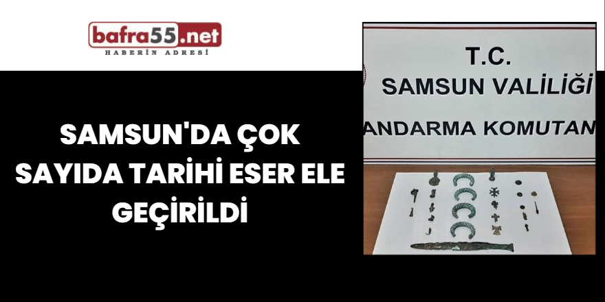 Samsun'da çok sayıda tarihi eser ele geçirildi