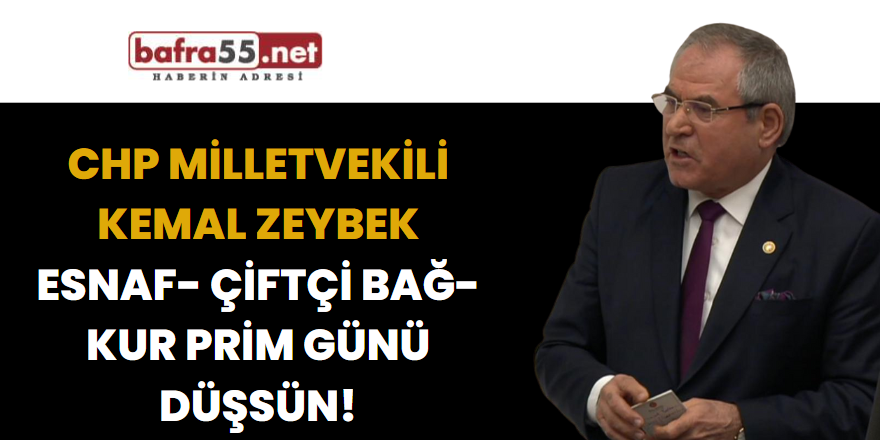 ZEYBEK:ESNAF- ÇİFTÇİ BAĞ-KUR PRİM GÜNÜ DÜŞSÜN!