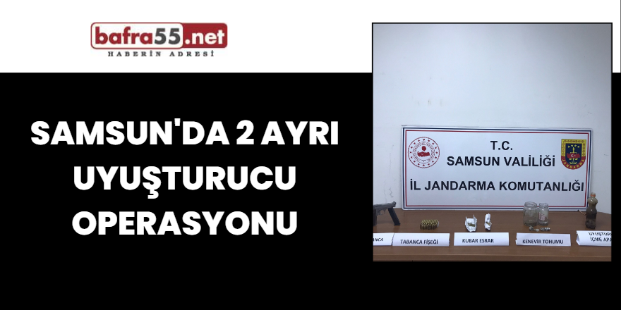 Samsun'da 2 ayrı uyuşturucu operasyonu