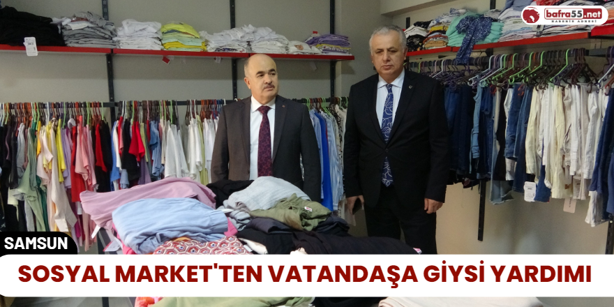 Sosyal Market'ten vatandaşa giysi yardımı